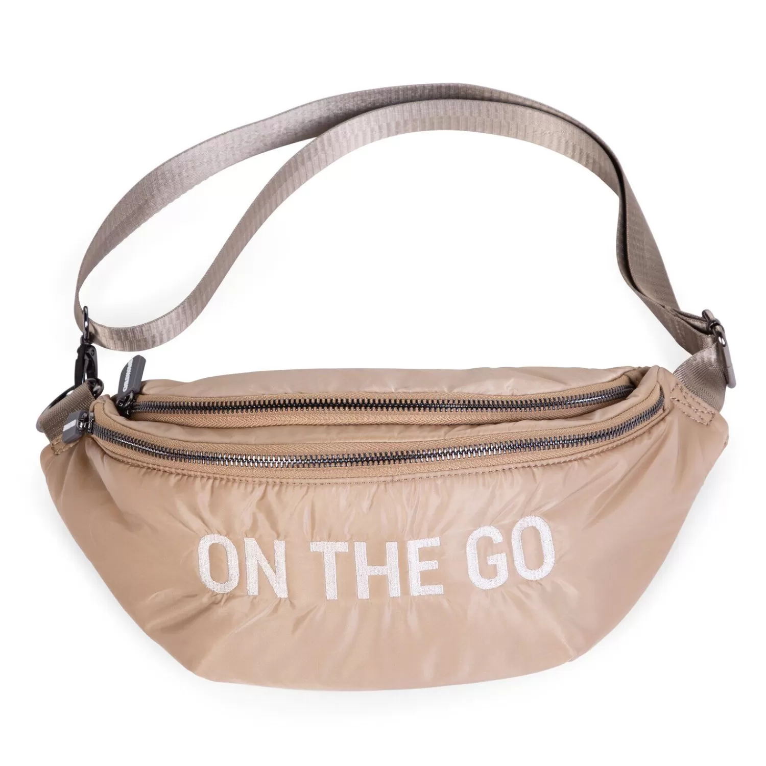 Sacs Banane | BÉABA Banana Bag On The Go Sac De Hanche - Matelassé - Beige Black/gold