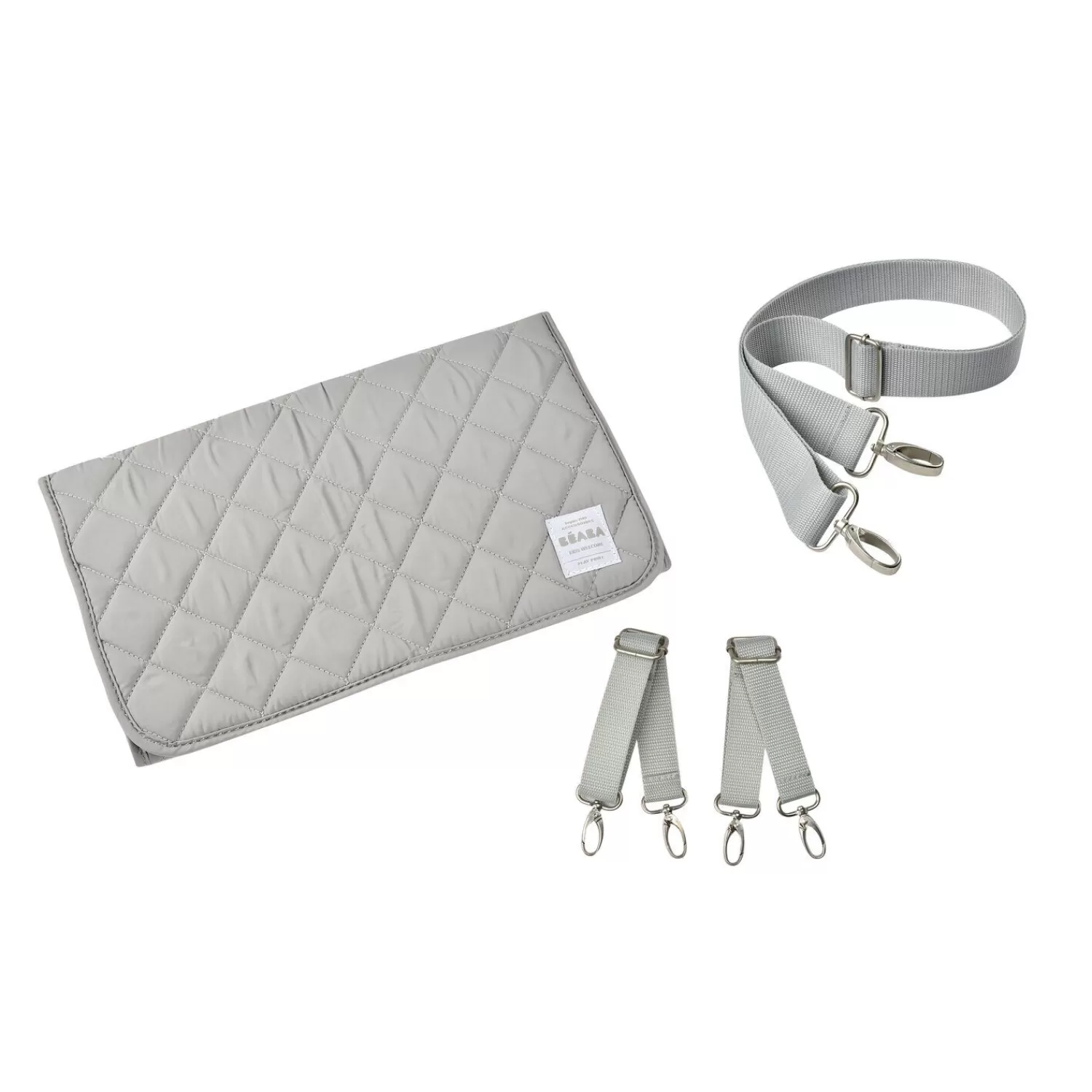 Autres Pièces Détachées | Poussettes Et Accessoires | BÉABA Kit accessoires Sac Gris clair (Matelas amovible, attaches poussette, sangles épaules)