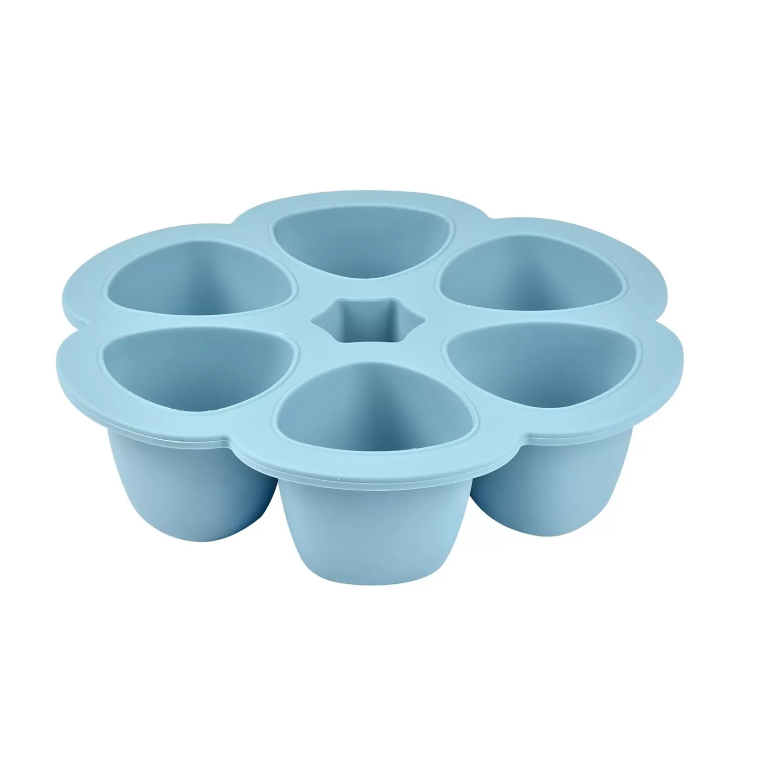 Goûter Sain | Couverts Vaisselle Et Bavoirs | BÉABA Moule multiportions silicone 6X90ml Bleu Blue