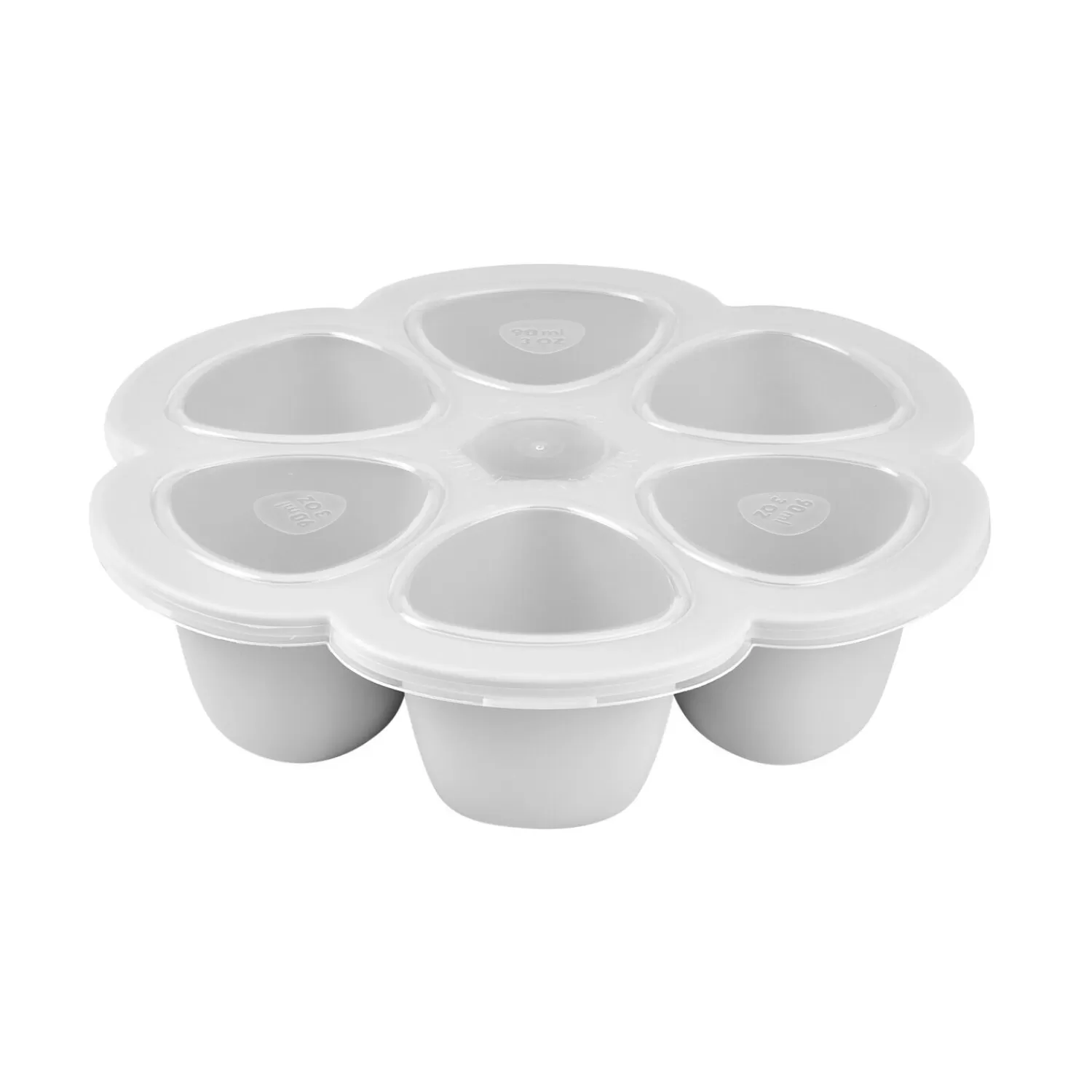 Goûter Sain | Couverts Vaisselle Et Bavoirs | BÉABA Moule multiportions silicone 6X90ml Gris clair Blue