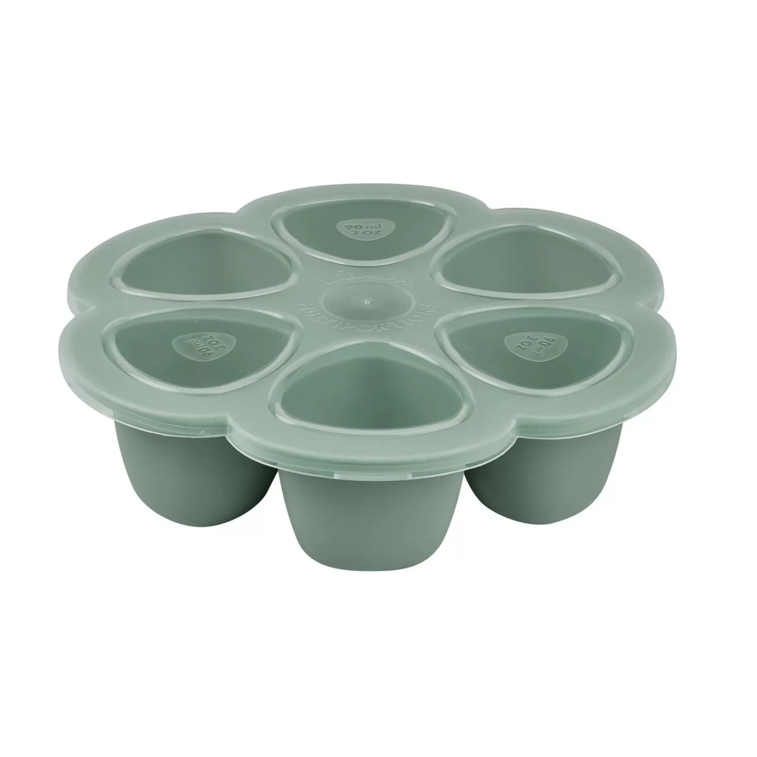 Couverts Vaisselle Et Bavoirs | Pots De Conservation | BÉABA Moule multiportions silicone 6X90ml Vert sauge Blue