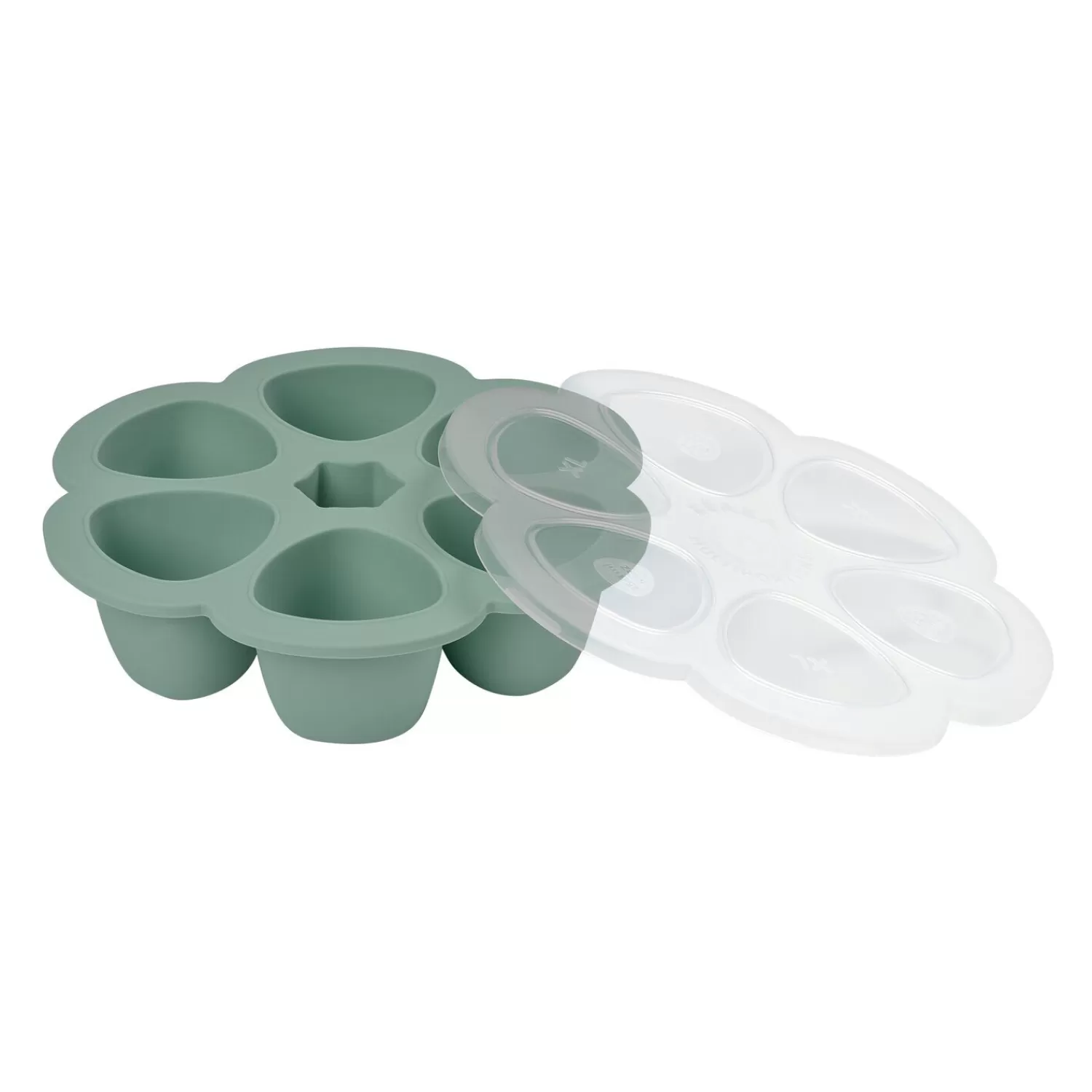 Pots De Conservation | Pots De Conservation | BÉABA Moule multiportions silicone 6X150ml Vert sauge Blue