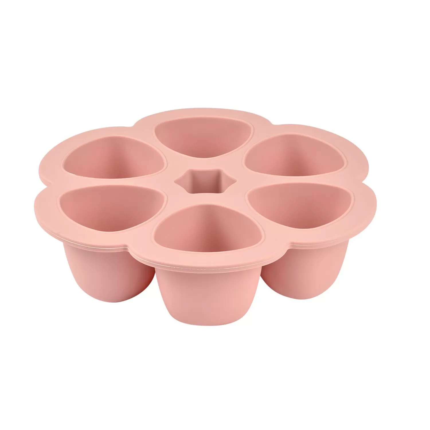 Goûter Sain | Couverts Vaisselle Et Bavoirs | BÉABA Moule multiportions silicone 6X90ml Vieux Rose Blue